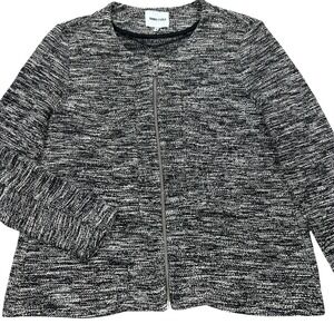 Bimba Y Lola Zip Up Sweater Womens Medium Gray Knit Jacket Casual‎ Cute